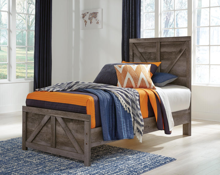 Wynnlow Twin Crossbuck Panel Bed, Dresser and Mirror (9)