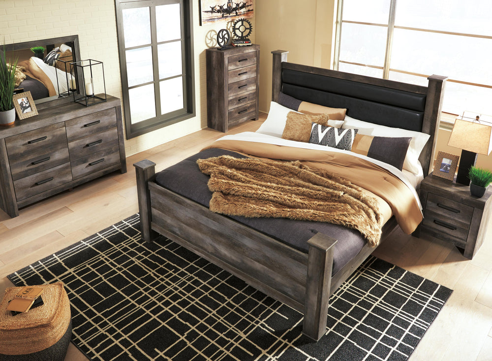 Wynnlow King Poster Bed - Gray (3)