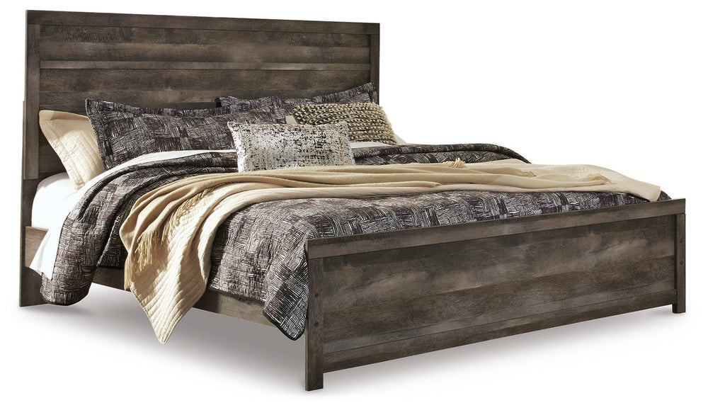 Wynnlow King Panel Bed and 2 Nightstands - Gray (2)