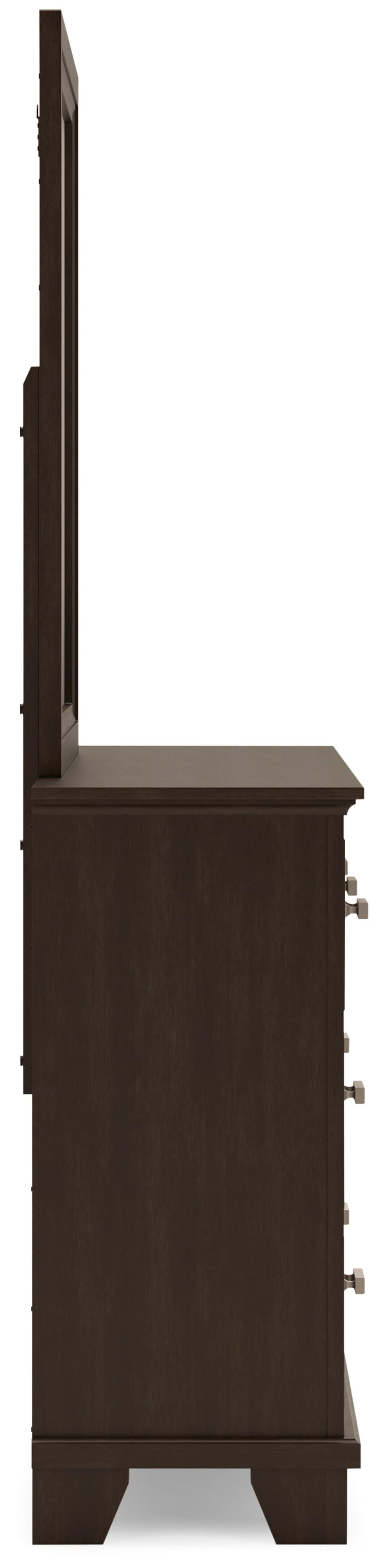 Covetown Dresser and Mirror - Dark Brown (3)