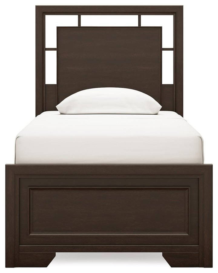 Covetown Twin Panel Bed - Dark Brown (3)