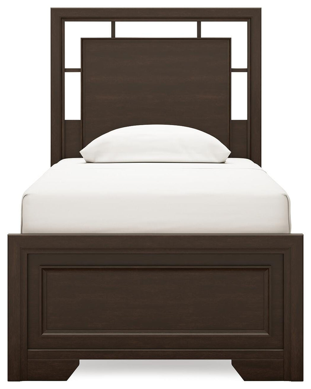 Covetown Twin Panel Bed - Dark Brown (3)