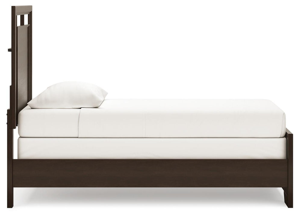 Covetown Twin Panel Bed - Dark Brown (4)