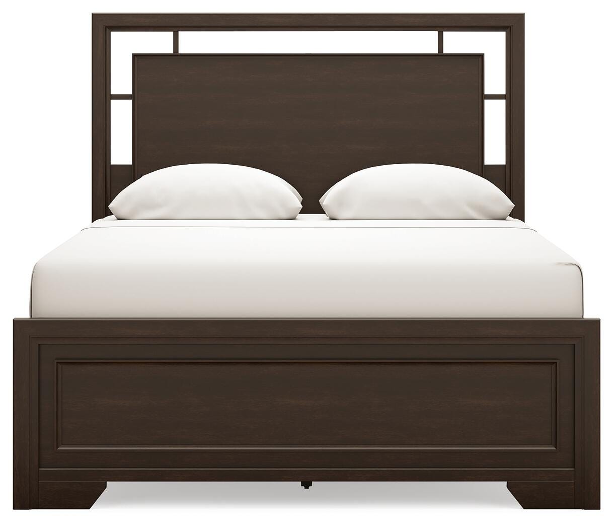 Covetown Queen Panel Bed - Dark Brown (2)