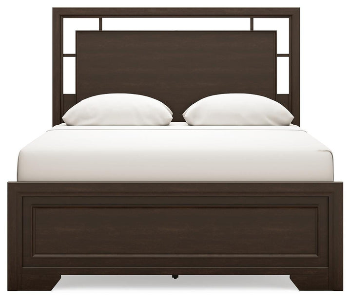 Covetown Queen Panel Bed - Dark Brown (2)