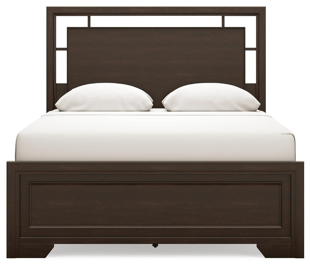 Covetown Queen Panel Bed - Dark Brown (2)