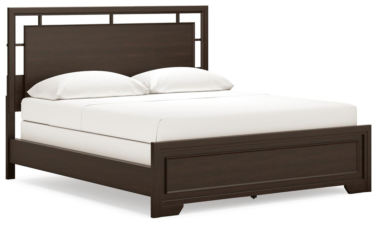 Covetown California King Panel Bed - Dark Brown (1)