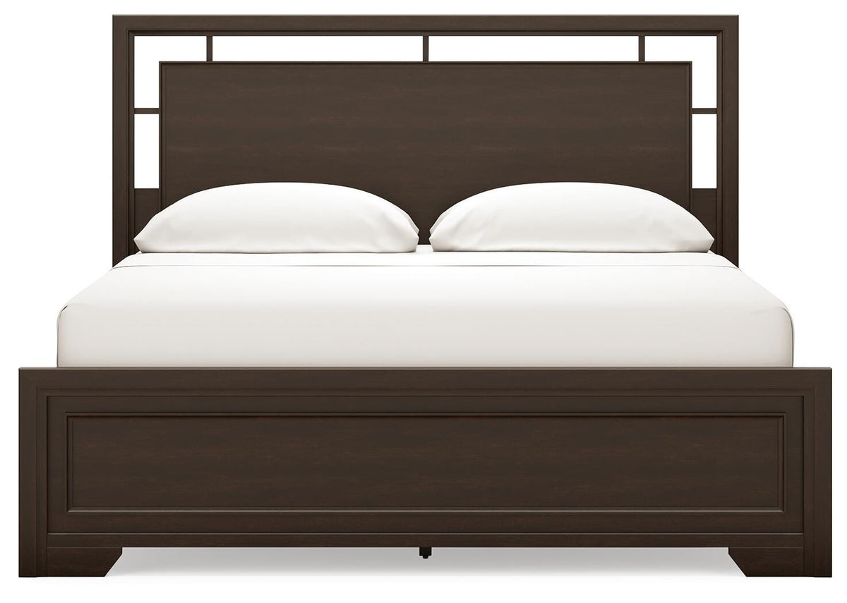 Covetown California King Panel Bed - Dark Brown (2)