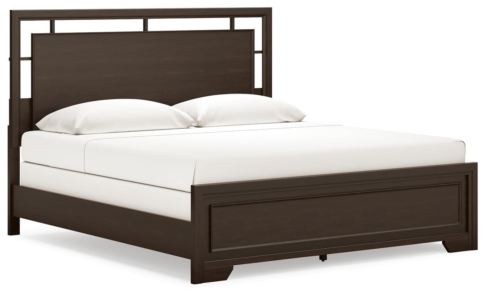 Covetown King Panel Bed - Dark Brown (1)