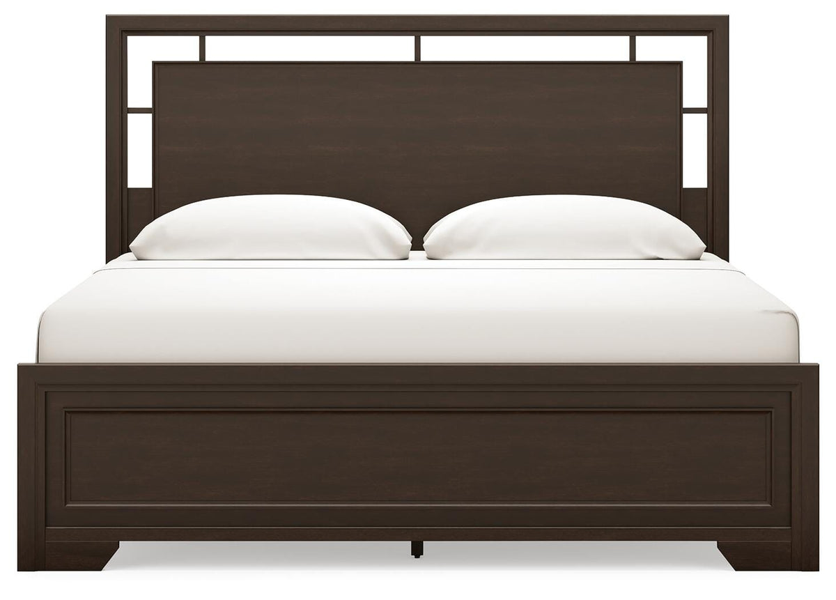 Covetown King Panel Bed - Dark Brown (2)