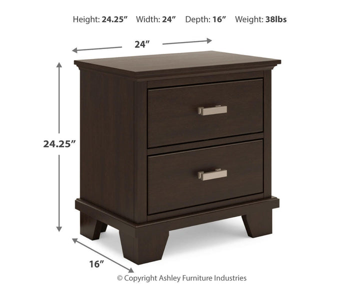 Covetown Full Panel Bed, Chest and Nightstand - Dark Brown (15)