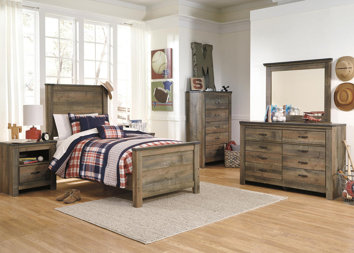 Trinell Twin Panel Bed - Brown (3)