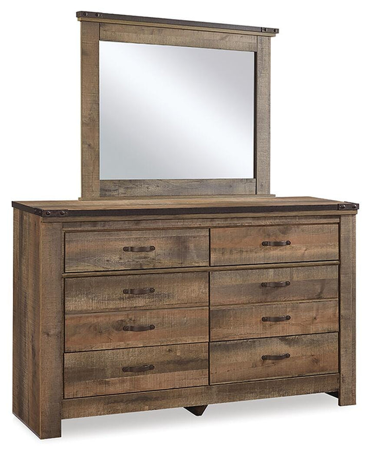 Trinell Twin Panel Bed, Dresser and Mirror (2)