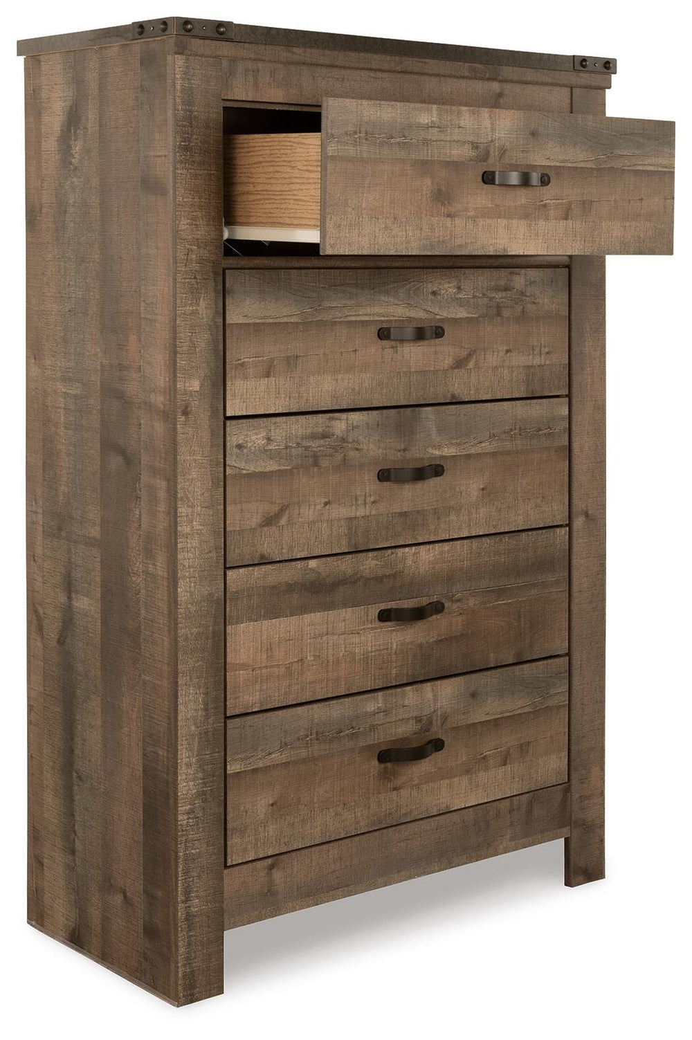 Trinell King Panel Bed, Chest and 2 Nightstands - Brown (4)