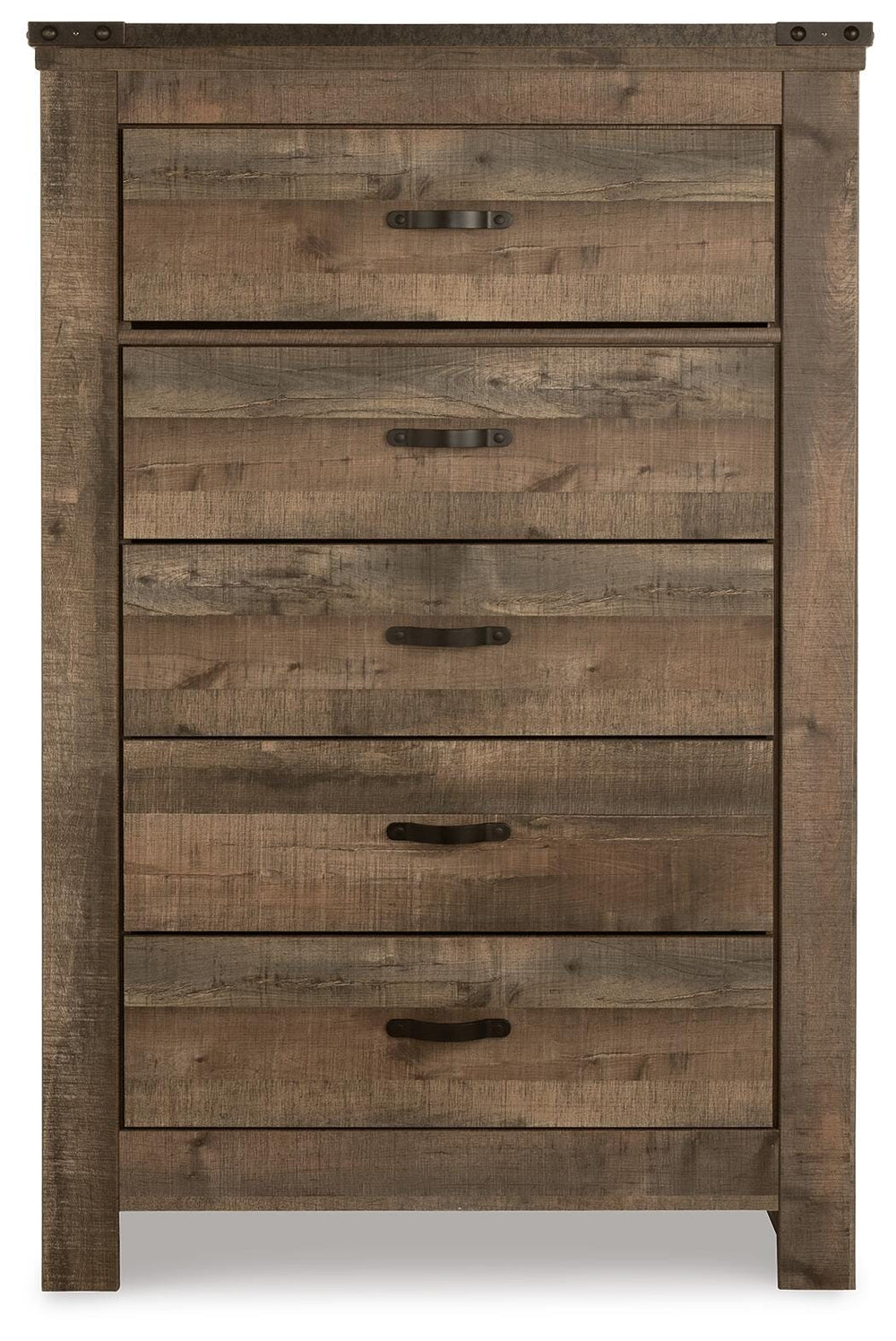 Trinell King Panel Bed, Chest and 2 Nightstands - Brown (2)
