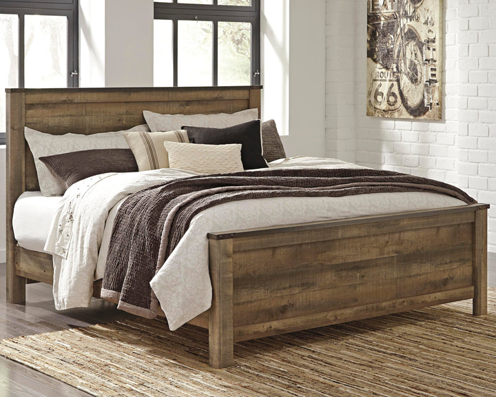 Trinell King Panel Bed and Nightstand - Brown (6)