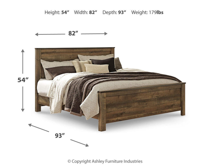 Trinell King Panel Bed, Chest and 2 Nightstands - Brown (7)