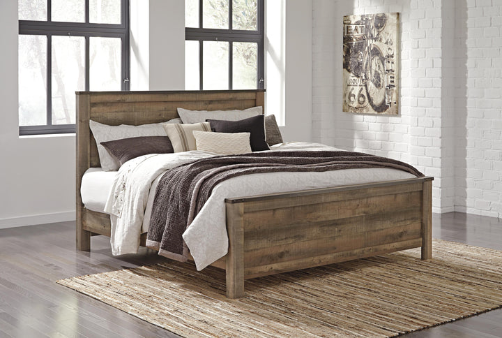 Trinell King Panel Bed, Dresser, Mirror and Nightstand - Brown (5)
