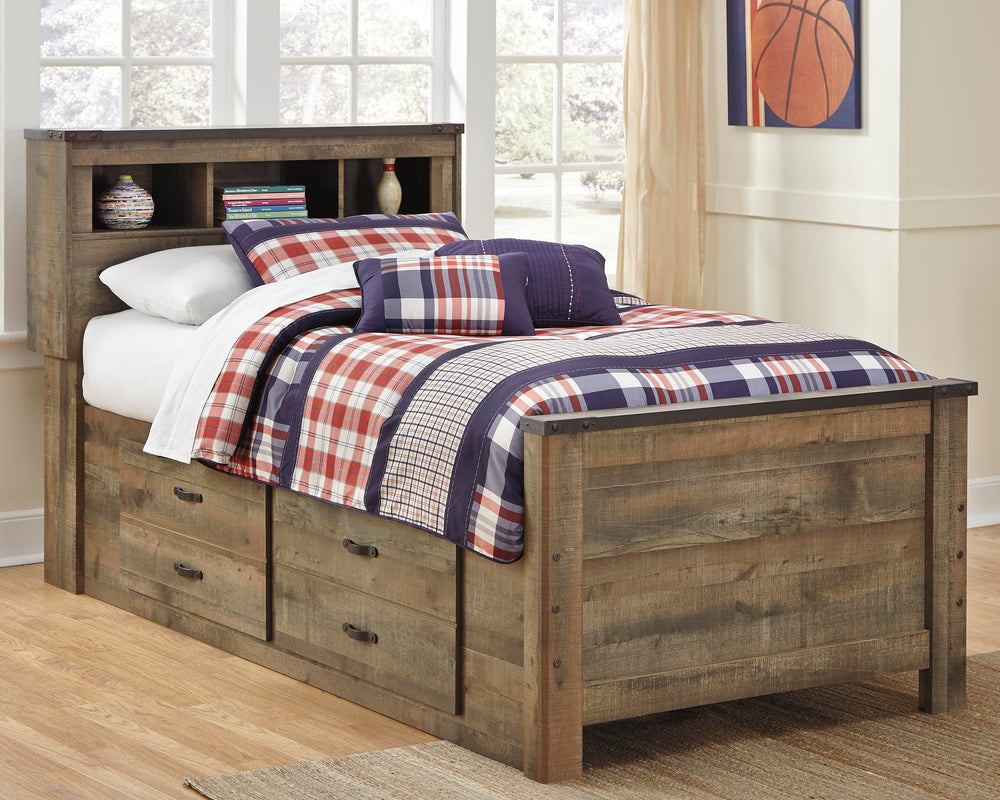 Trinell Twin Bookcase Bed, Dresser and 2 Nightstands (9)