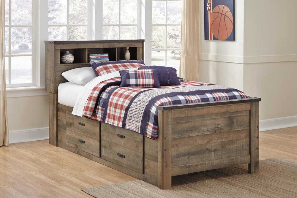 Trinell Twin Bookcase Bed, Dresser and 2 Nightstands (10)