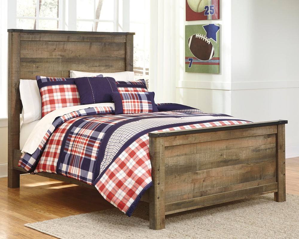 Trinell Full Panel Bed, Dresser, Mirror and Nightstand - Brown (13)