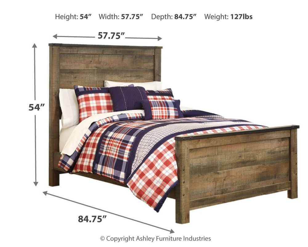 Trinell Full Panel Bed - Brown (4)