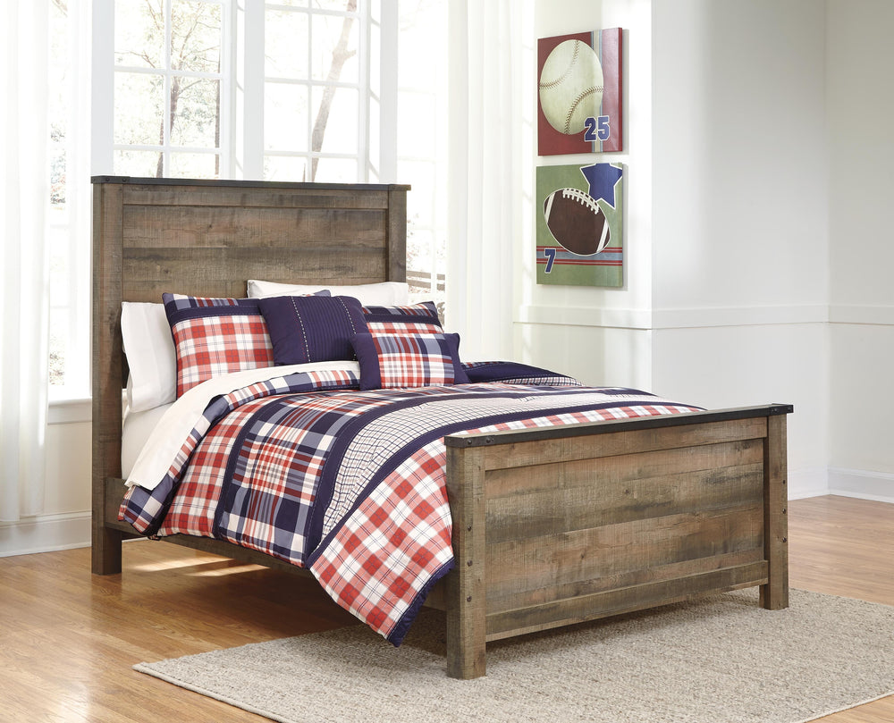 Trinell Full Panel Bed - Brown (2)