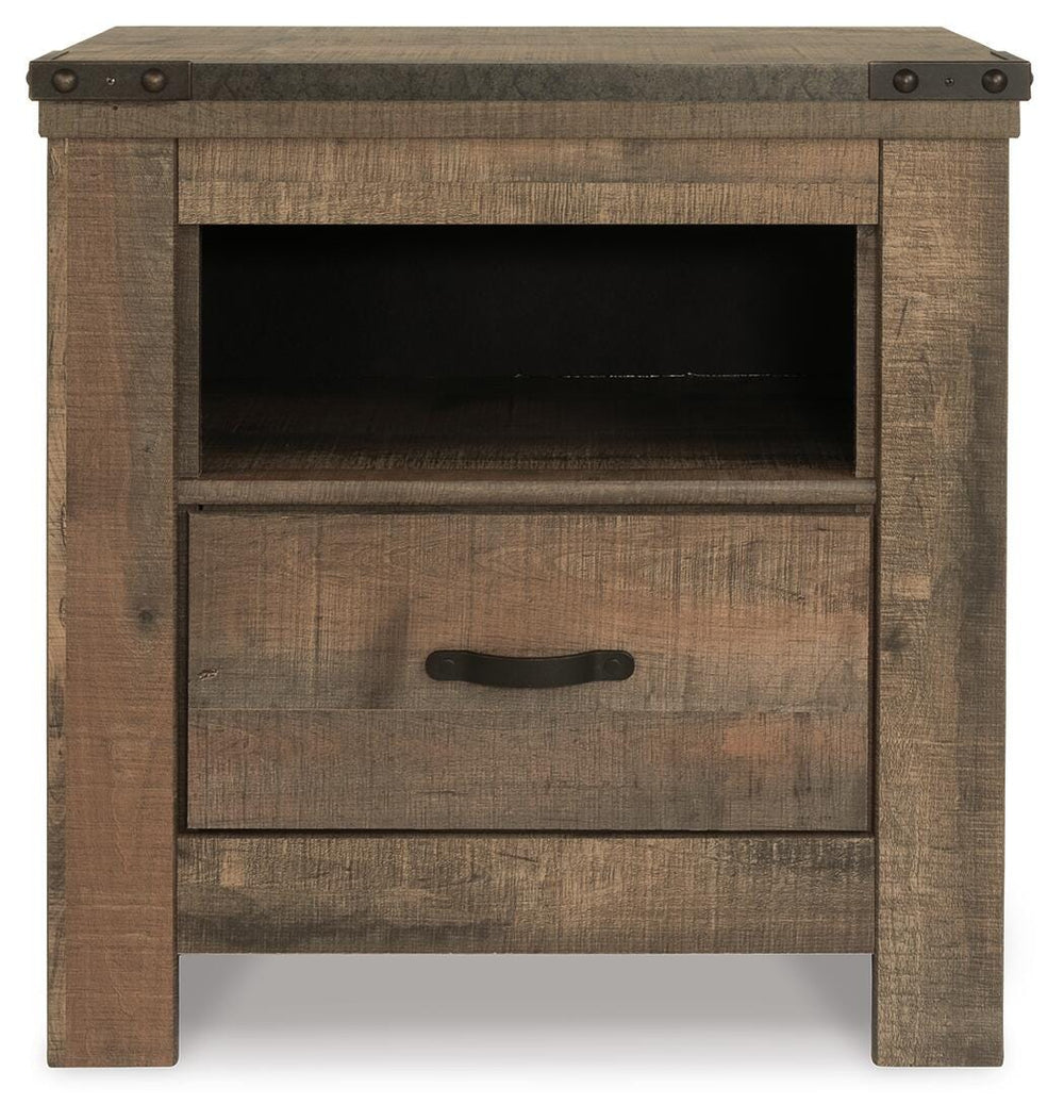 Trinell Queen Poster Bed, Dresser, Mirror and Nightstand - Brown (5)