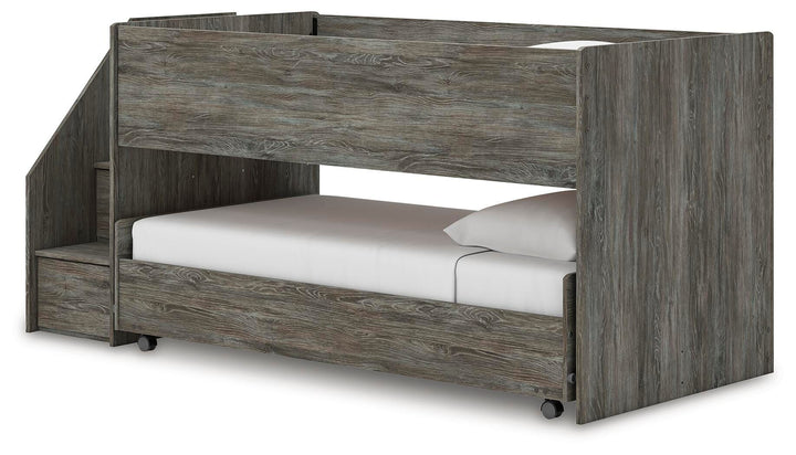 Frandern Twin over Twin Loft Bed - Gray (4)