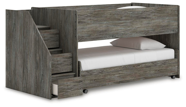 Frandern Twin over Twin Loft Bed - Gray (3)