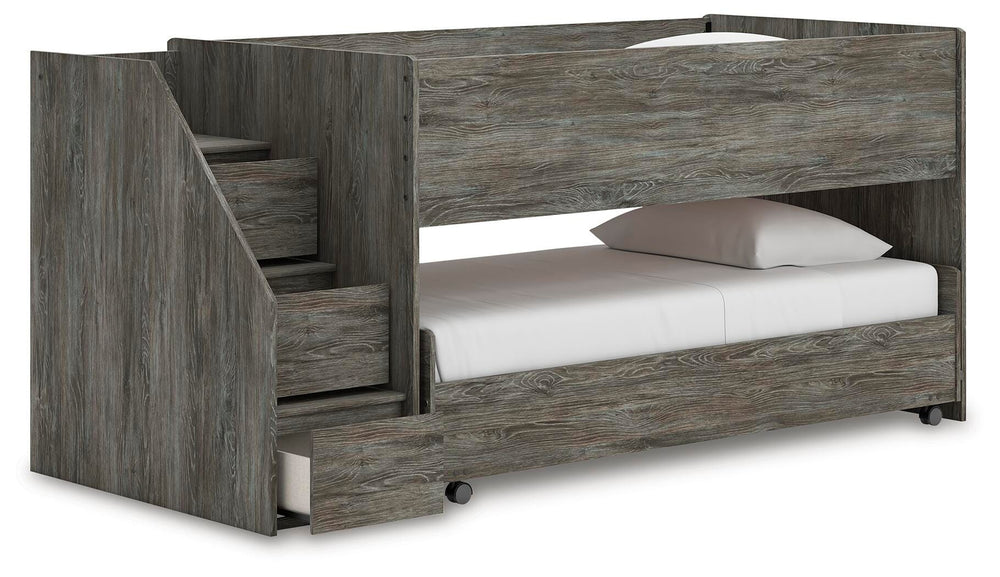 Frandern Twin over Twin Loft Bed - Gray (3)