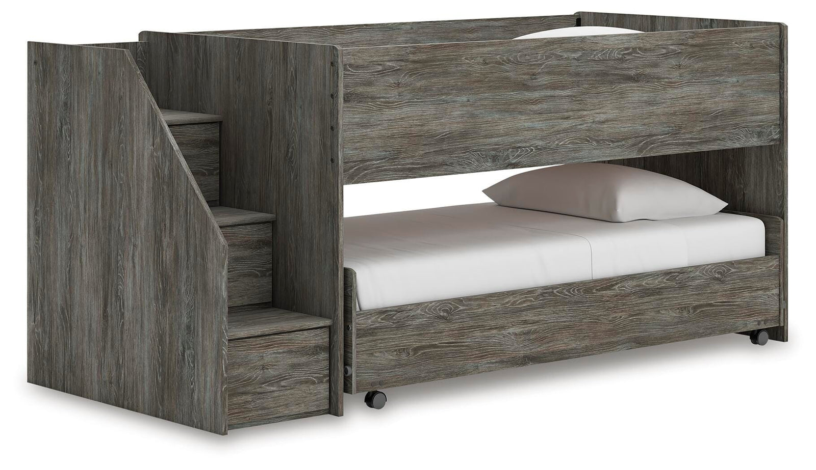Frandern Twin over Twin Loft Bed - Gray (1)