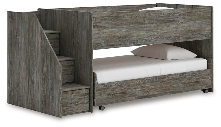 Frandern Twin over Twin Loft Bed - Gray (1)