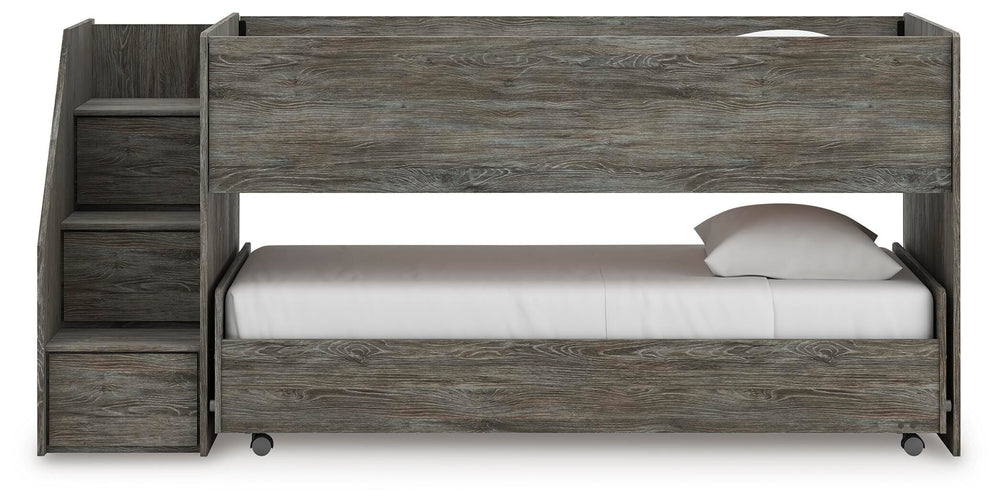 Frandern Twin over Twin Loft Bed - Gray (6)