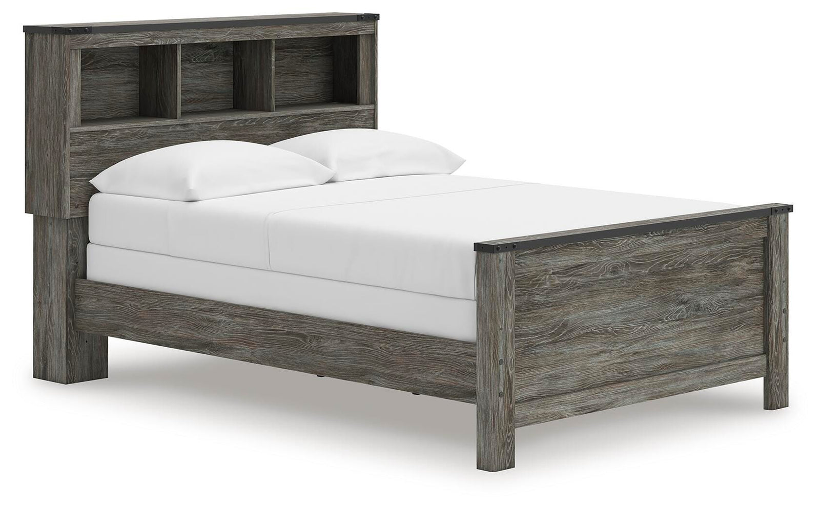 Frandern Full Bookcase Panel Bed - Gray (1)