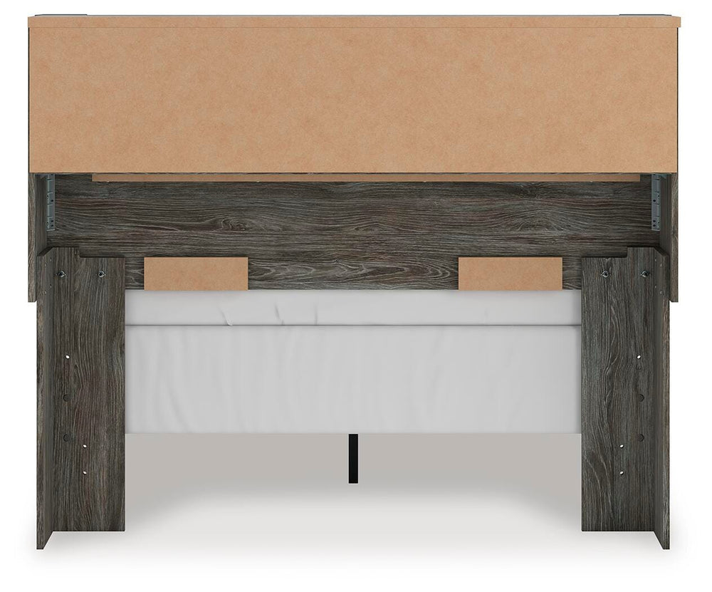 Frandern Full Bookcase Panel Bed - Gray (5)