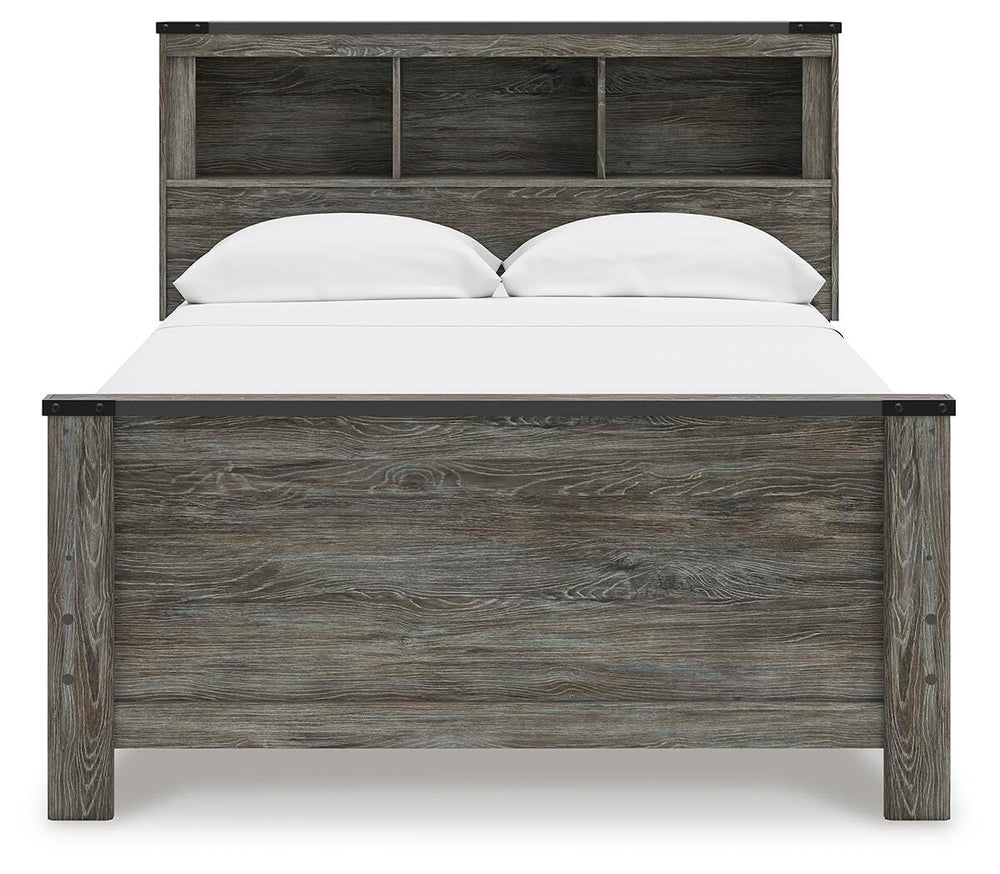 Frandern Full Bookcase Panel Bed - Gray (4)