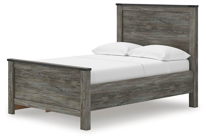 Frandern Full Panel Bed with Storage - Gray (4)