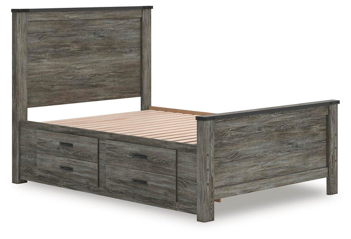 Frandern Full Panel Bed with Storage - Gray (2)