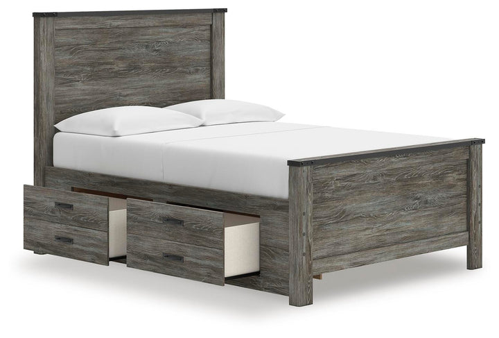 Frandern Full Panel Bed with Storage - Gray (3)