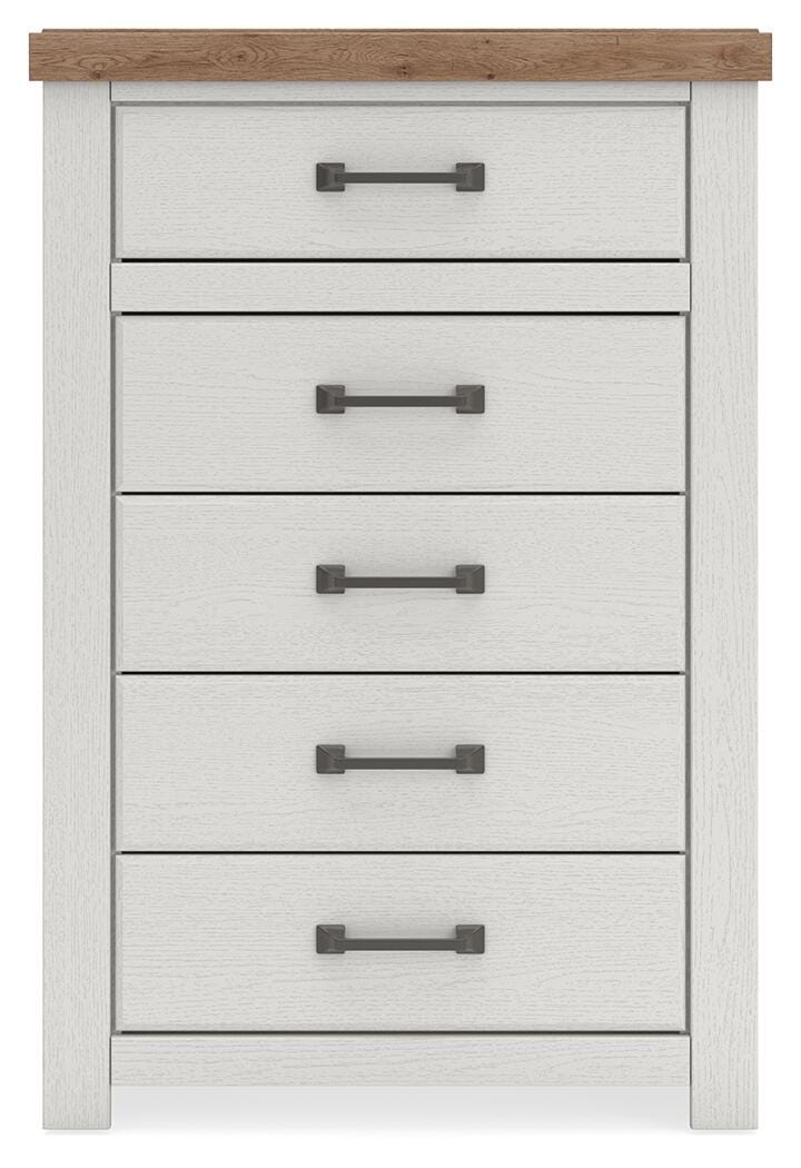 Savonport Chest of Drawers - White/Brown (3)