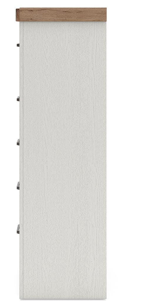 Savonport Chest of Drawers - White/Brown (7)