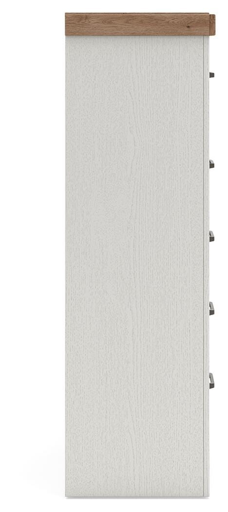 Savonport Chest of Drawers - White/Brown (5)