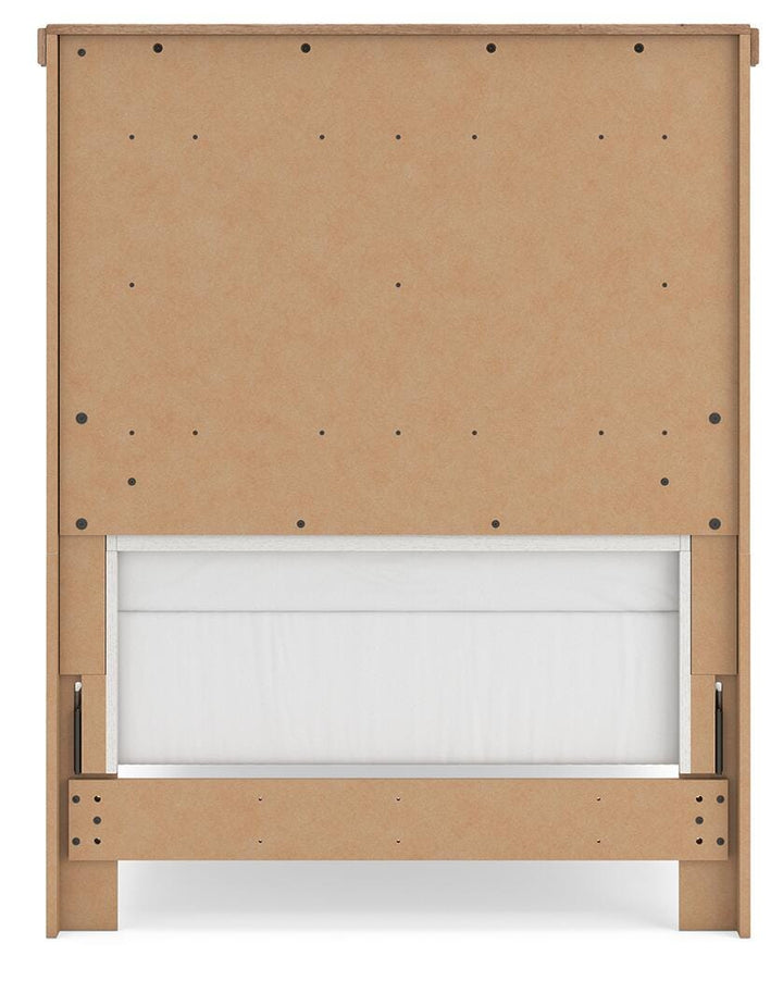 Savonport Twin Panel Bed - White/Brown (8)