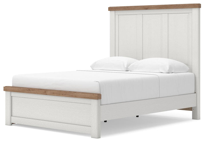 Savonport Queen Panel Bed with Storage - White/Brown (7)