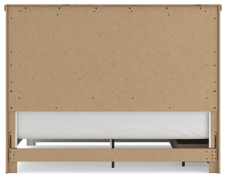 Savonport King Panel Bed with Storage - White/Brown (9)
