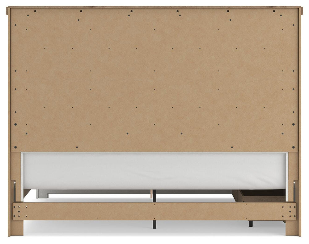 Savonport King Panel Bed with Storage - White/Brown (9)