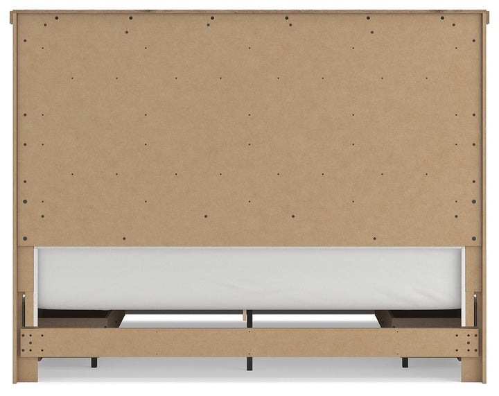 Savonport King Panel Bed with Storage - White/Brown (9)