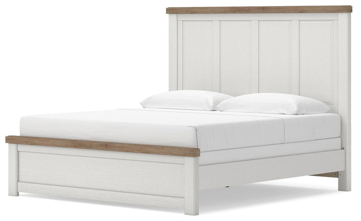 Savonport King Panel Bed - White/Brown (6)
