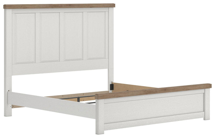 Savonport King Panel Bed - White/Brown (4)